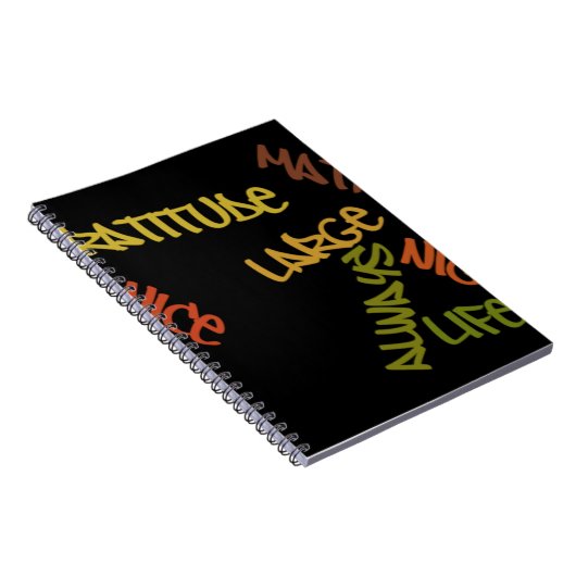 Live Life Large Word Art Print Notitieboek (Rechterzijde)
