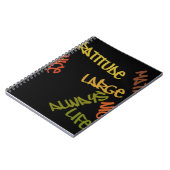 Live Life Large Word Art Print Notitieboek (Linkerzijde)