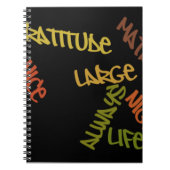 Live Life Large Word Art Print Notitieboek (Voorkant)