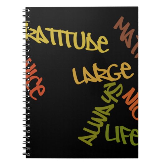 Live Life Large Word Art Print Notitieboek (Voorkant)