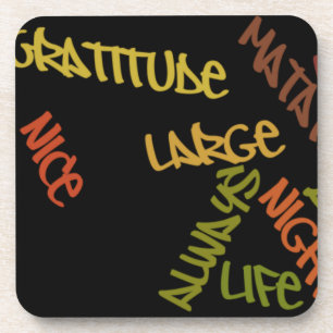 Live Life Large Word Art Print Onderzetter