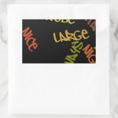 Live Life Large Word Art Print Rechthoekige Sticker (Tas)