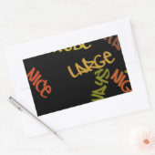 Live Life Large Word Art Print Rechthoekige Sticker (Envelop)