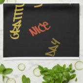 Live Life Large Word Art Print Theedoek (Gevouwen)