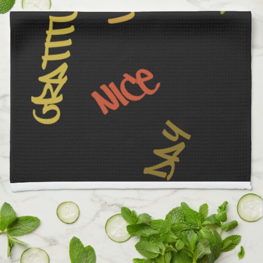 Live Life Large Word Art Print Theedoek (Gevouwen)