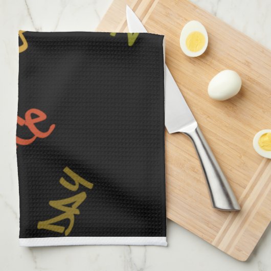 Live Life Large Word Art Print Theedoek (Quarter Fold)