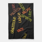 Live Life Large Word Art Print Theedoek (Verticaal)