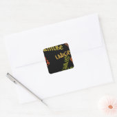 Live Life Large Word Art Print Vierkante Sticker (Envelop)