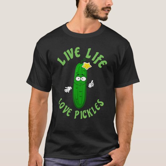 Live Life & Love Pickles Pickle T-shirt (Voorkant)