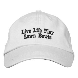 Live Life Play Lawn Bowls geborduurd Logo, Geborduurde Pet