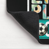 Live Life Play Voetbal, Football Fan Modern Typo Muismat (Hoek)