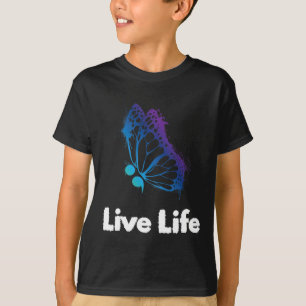 Live Life Semicolon liefde en steun zelfmoord bewu T-shirt