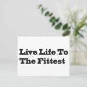 Live life to the fittest briefkaart (Staand voorkant)