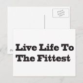 Live life to the fittest briefkaart (Voorkant / Achterkant)