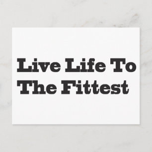 Live life to the fittest briefkaart