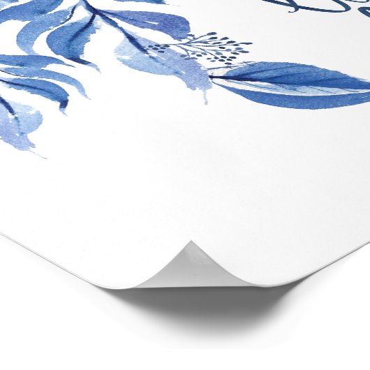 Live Linger | Blue Rose Floral Poster (Hoek)