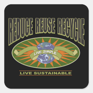 Live Live Live Live Live Live Live Live Live Vierkante Sticker