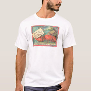 Live Lobster -  etiket met voedselkratten T-shirt