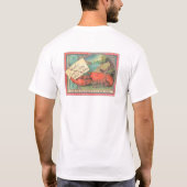 Live Lobster -  etiket met voedselkratten T-shirt (Achterkant)