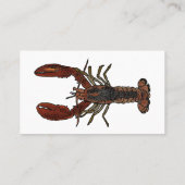 Live Lobster Illustration Restaurant, Inn, Shop Visitekaartje (Achterkant)