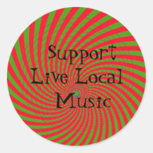 Live Local Music Sticker ondersteunen
