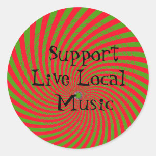 Live Local Music Sticker ondersteunen