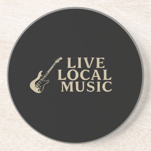Live Lokale Muziek Coozi Zandsteen Onderzetter (Voorkant)