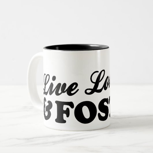 Live Long en Foster Tweekleurige Koffiemok (Voorkant links)