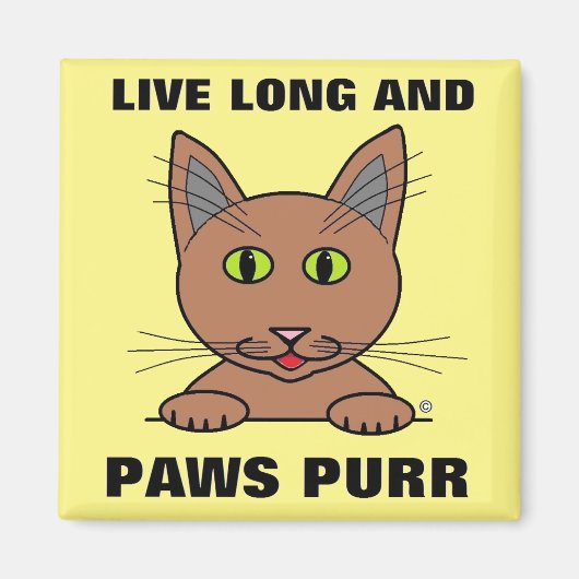 Live Long en Paws Spint Funny Magneet (Voorkant)