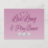 Live Long en Play Bunco Briefkaart (Voorkant)