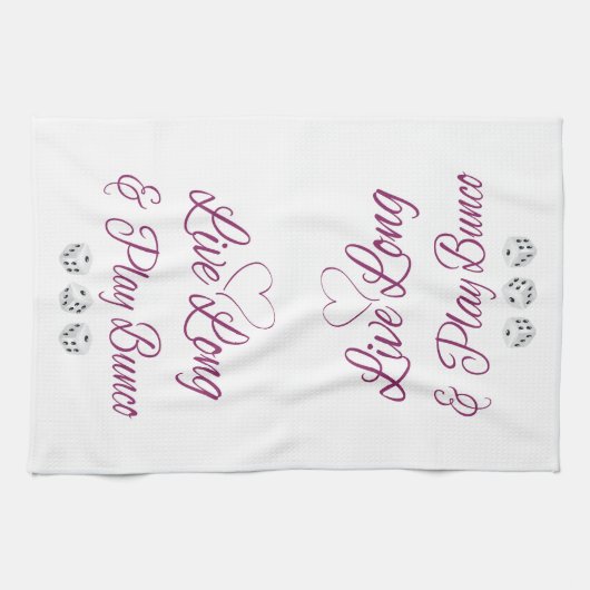 Live Long en Play Bunco Theedoek (Horizontaal)