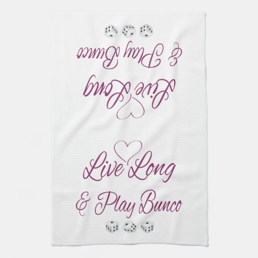 Live Long en Play Bunco Theedoek (Verticaal)