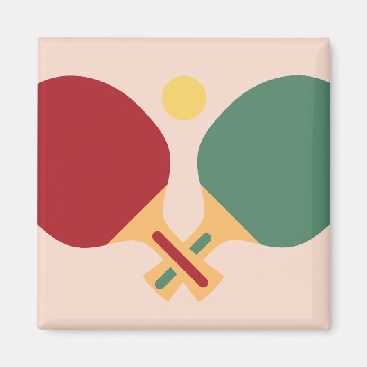 Live long play ping pong grappige ping pong paddle magneet (Voorkant)