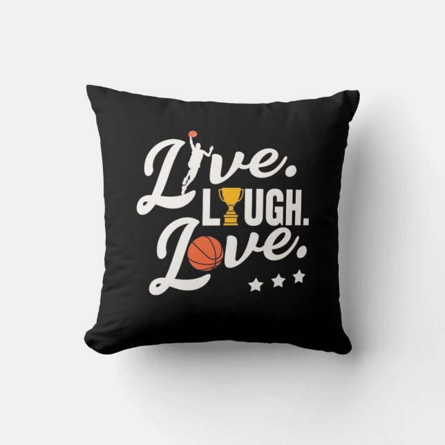 Live Lough Love Basketball Kussen (Voorkant)