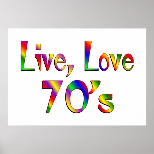 Live Love 70s Poster (Voorkant)