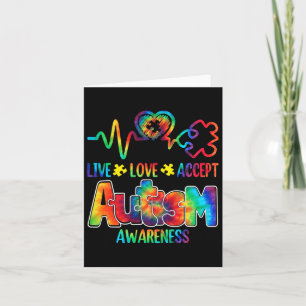 Live Love Acceptan Support Autism Awareness Suppor Kaart