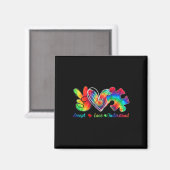 Live Love Acceptan Support Autism Awareness Suppor Magneet (Voorkant / Achterkant)