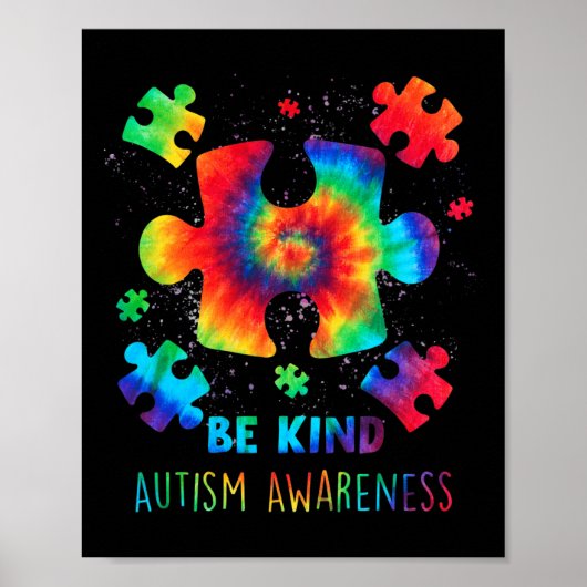 Live Love Acceptan Support Autism Awareness Suppor Poster (Voorkant)