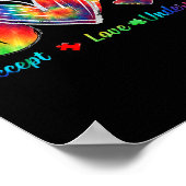 Live Love Acceptan Support Autism Awareness Suppor Poster (Hoek)