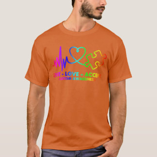 Live Love Acceptan Support Autism Awareness Suppor T-shirt