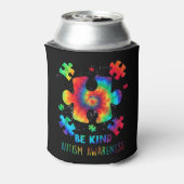 Live Love Accepteer Autism Awareness Tie Dye Autis Blikjeskoeler (Blikje Achterkant)