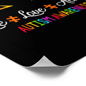 Live Love Accepteer Autism Awareness Tie Dye Puzzl Poster (Hoek)