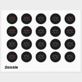 Live Love Accepteer Autisme Awareness 1 Ronde Sticker (Vel)