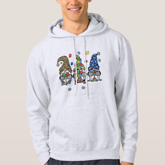 Live Love Accepteer Cute Gnome Autism Awareness De Hoodie (Voorkant)