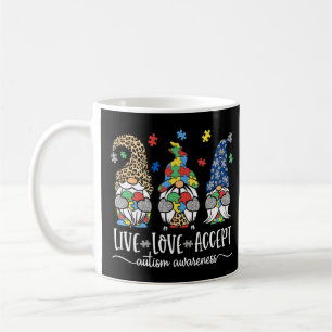 Live Love Accepteer Cute Gnome Autism Awareness De Koffiemok