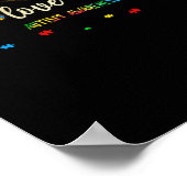 Live Love Accepteert autisme Heart Beat Puzzle Poster (Hoek)