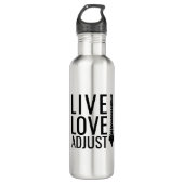 Live Love Adjust Spine Chiropractor Waterfles (Voorkant)