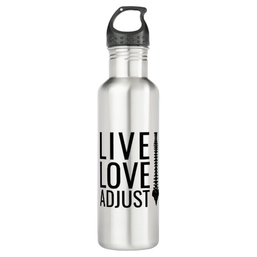 Live Love Adjust Spine Chiropractor Waterfles (Voorkant)