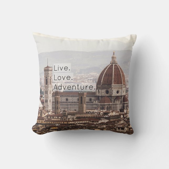 Live Love Adventure Florence Pillow Kussen (Voorkant)