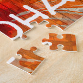 Live Love Aloha Hibiscus Beach Sign Legpuzzel (Zijkant)